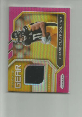 2020 PANINI PRIZM ROOKIE GEAR PINK #25 CHASE CLAYPOOL - Image 1 of 2