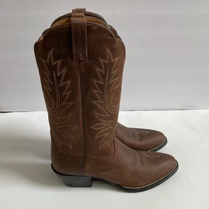ARIAT Women's Heritage Western R Toe Boots Distressed Brown Leather Size 6.5 - Picture 1 of 15