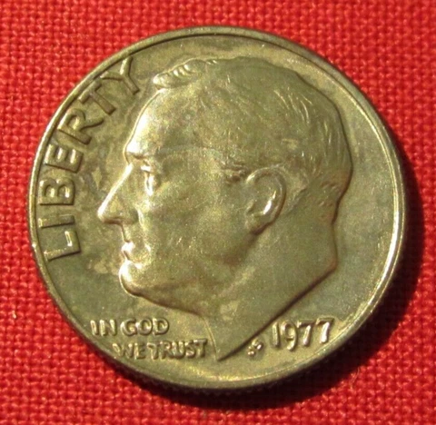 1977 P Roosevelt Dime - Uncirculated - Actual Coin in Photos  (1425) Cover