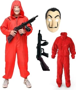 3 in 1 Haus des Geldes Kostüm Set - unisex Erwachsene - Halloween / Fasching - Bild 1 von 7