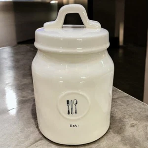Rae Dunn “Eat.” Ceramic Canister 7” Kitchen Jar Artisan Collection by Magenta - Picture 1 of 9