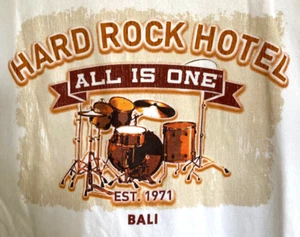 Hard Rock Hotel Bali T-Shirt Herren M Authentic All Is One Grafik Logo weiß BALI - Bild 1 von 4