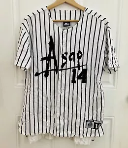 Rare Starter ASAP Mob Striped Baseball Jersey Medium A$AP Rocky 14 Worldwide - Picture 1 of 10