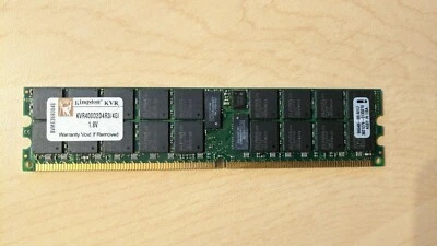 Kingston KVR400D2D4R3/4GI 4GB 400MHz DDR2 ECC CL3 DIMM Dual Rank x4 Intel - Image 1 of 2
