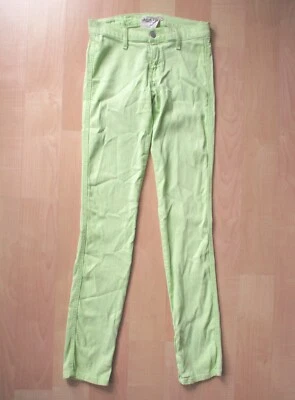 Elizabeth & James jeans verde citron stretch perna de cenoura zíper bainha MICK 27 - Imagem 1 de 3