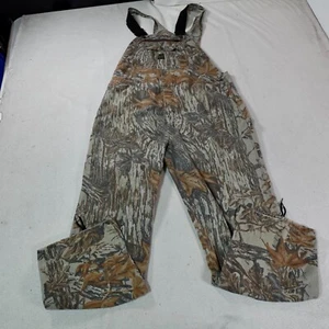 Vintage Liberty Camo Coveralls Mens 42 Short Camo Bibs Brown Hunt Outdoor 42x32 - Picture 1 of 22