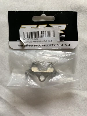 TLR334026 Team Losi Racing Rear Camber Block, Vertical Ball Stud: 22-4 NEW - Image 1 of 2