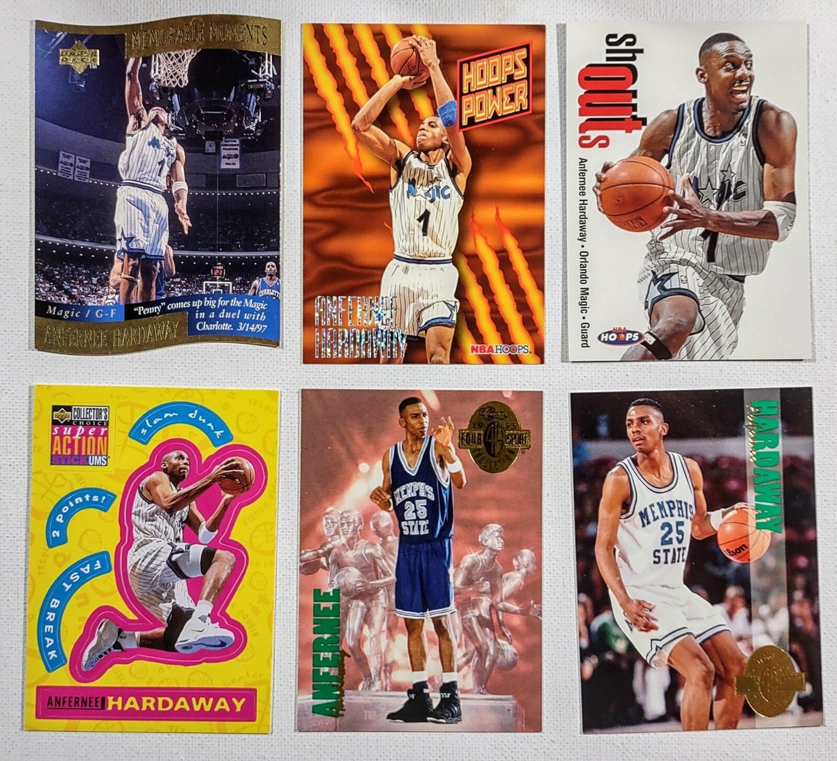 Anfernee Hardaway Orlando Magic Basketball Rookie Sports Trading 