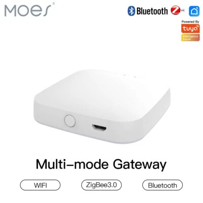 MOES Wireless Tuya Multi-Mode Smart Gateway Hub WiFi ZigBee Bluetooth Mesh Hub - image 1 of 4