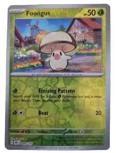 Reverse Holo Foongus 009/197 Obsidian Flammen Pokemon Sammelkarte (A3 - Bild 1 von 2