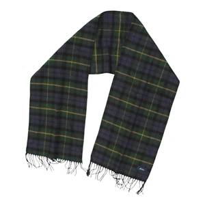 Joules Knit Tassel Scarf | Vintage Mens Womens Blue Green Check Designer - Picture 1 of 2