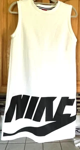 Nike White Large Black NIKE Logo Irreverent  Sleeveless Pullover Dress Size S - Picture 1 of 4