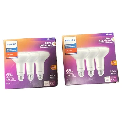 Phillips 65W Dimmable LED BR30 Replacement Bulb (6 Bulbs) JJ - Image 1 of 4