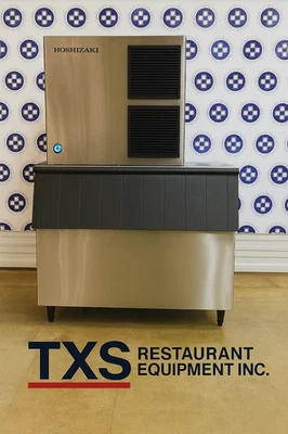 Hoshizaki KM-901MAJ Ice Maker with Bin – 900 lb Commercial Crescent Cube Machine - Image 1 of 4