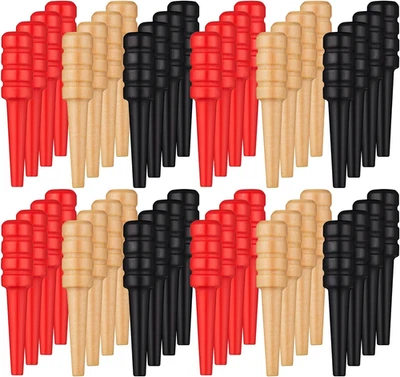 48 Wooden Cribbage Pegs for 1/8" Holes, Includes Storage Pouch, 3 Colors - Image 1 of 4