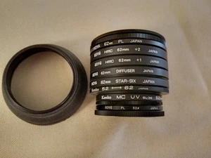 Hoya 62mm 52mm Lens Screw In Glass Filter Stack 6 Japan Adapter 52- 62 Diffusers - Picture 1 of 3