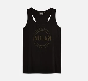 Polaris / Indian Motorcycle Women's Stencil Block Icon Tank Top, Black 286297603 - Picture 1 of 2