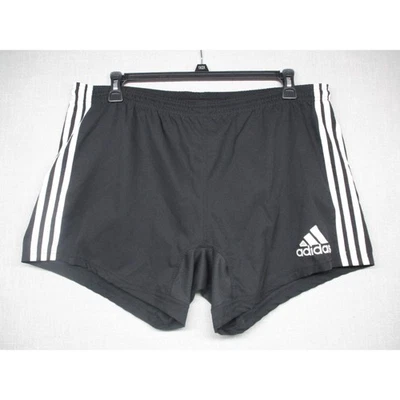 Pantalones Cortos Adidas Negros Blancos Rayas Atléticos Transpirables Climacool Mujeres Talla XL Foto 1 de 4
