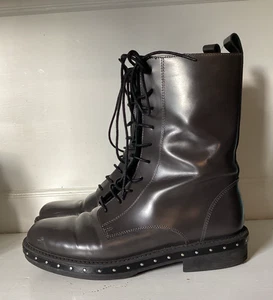 Barneys New York graue Leder Kampfstiefel Gr. 37 - Bild 1 von 9