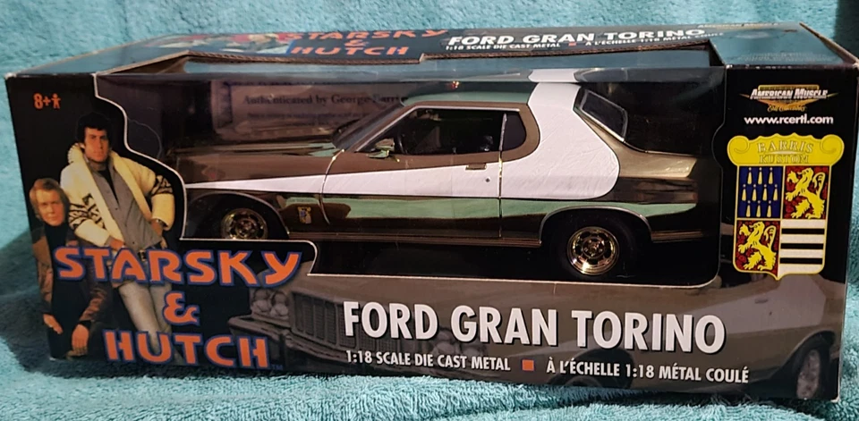 Gold Starsky & Hutch Ford Gran Torino Die Cast 1:18  Ertl Super  George Barris  - Image 1 of 4