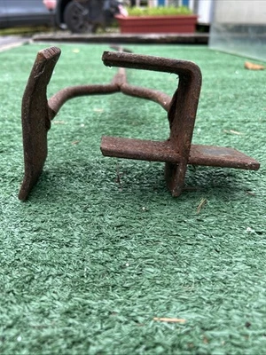 Antique Branding Iron Ranch Farm Cattle Large Steel Long Brand Livestock Burn — 第 1/4 张图片