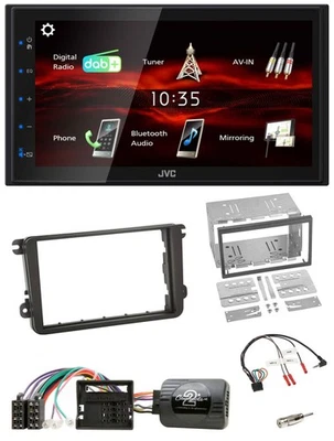 JVC USB Bluetooth Lenkrad DAB 2DIN Autoradio für Skoda Fabia 5J 2007-2014 - Bild 1 von 4
