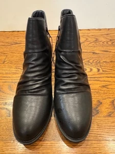 Stivaletti neri Wear Ever Ruched da donna taglia 12W - Foto 1 di 11