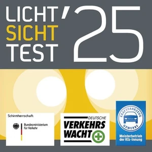 Auto Aufkleber Licht Test 2025 Plakette Verkehrswacht Werkstatt innenklebend - Bild 1 von 3