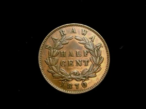 SARAWAK. Charles BROOKE, Rajah. 1/2 CENT 1870. - Picture 1 of 2