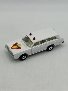Vintage 1971 Matchbox Lesney No 55 Superfast White Mercury Police Car Wagon - Picture 1 of 14