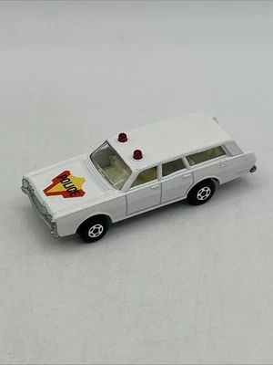 Vintage 1971 Matchbox Lesney No 55 Superfast White Mercury Police Car Wagon - Image 1 of 4