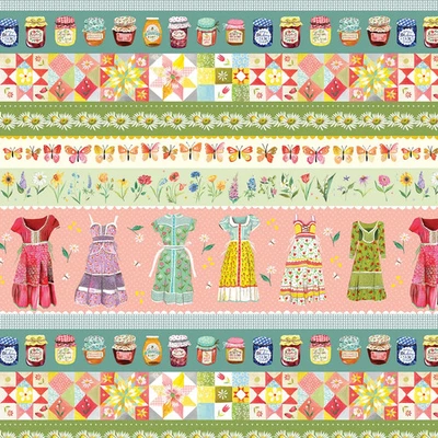 Benartex A Prairie Heart A Prairie Heart Stripe Multi BTY - Image 1 of 3