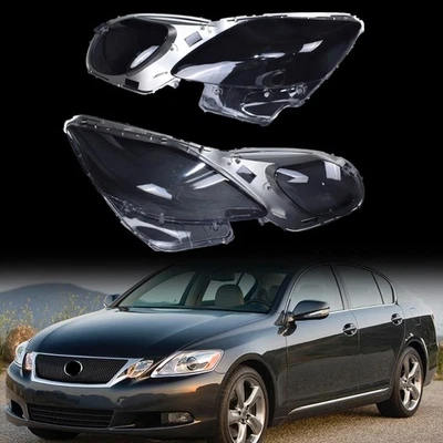 For Lexus GS300 350 450h 2005-2011 A Pair Headlight Lens Covers Replacement - Image 1 of 4