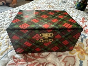 Antike Tartan Ware M DUFF Box - Bild 1 von 14
