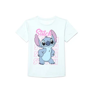 Disney Lilo & Stitch Mädchen Kurzarm Grafik T-Shirt, Gr. XL, hellblau - Bild 1 von 3