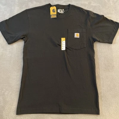 Nueva Camiseta Carhartt Para Hombre XS Calce Suelto Negra Nuevas con Etiquetas Bolsillo Camiseta Prenda para el torso Trabajo Tareas Foto 1 de 4