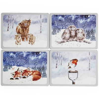Pimpernel Wrendale Designs Winter Sky Placemats Set of 4 Christmas X0010249105 - Image 1 of 4
