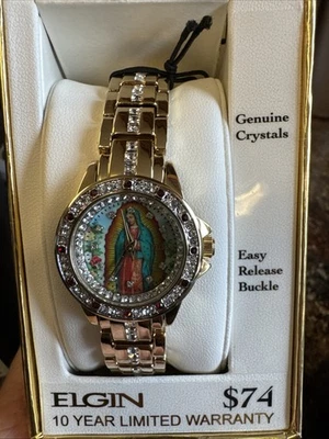 New Elgin Women's Our Lady of Guadalupe Bracelet Watch EG9119 - Image 1 of 4