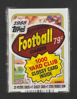 1988 Topps Football CELLO PACK - Vinny Testaverde RC on Top - 799📈🏈🔥 - Image 1 of 2