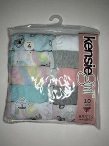 KENSIE GIRL PANTIES BRIEFS PACK OF 10 SIZE 4 100% COTTON - Picture 1 of 2