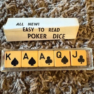 Set gioco dadi poker crisloid vintage - Foto 1 di 4