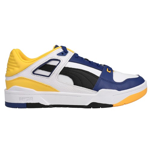 Sneakers PUMA Slipstream in pelle con logo stringate da uomo blu bianco giallo casual S