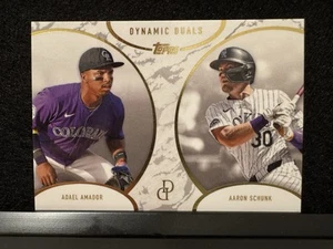 2025 Topps Dynamic Duals Adael Amador & Aaron Schunk #26 Colorado Rockies - Picture 1 of 2