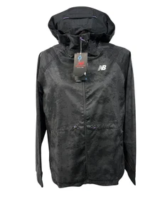 New Balance Waterproof Hooded Athletic Jacket Size M NEW Womens Black RRP £140 - Picture 1 of 19