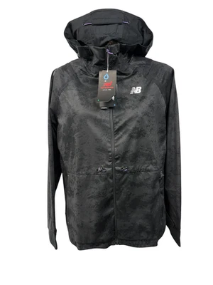 New Balance Waterproof Hooded Athletic Jacket Size M NEW Womens Black RRP £140 - Image 1 of 4