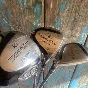 Slazenger K1 FAST Golf Club Set Driver 3 Wood Hybrid Regular Graphite Right Hand - Picture 1 of 19