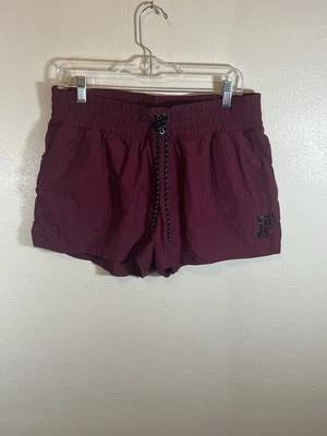 Victoria Secret Pink Althetic Shorts Size Large Burgundy  Drawstring Waist - Image 1 of 3