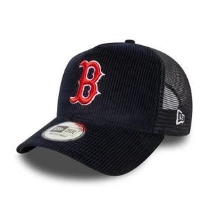 NEW ERA BOSTON RED SOX CORD TRUCKER CAP.CORDUROY NAVY SNAPBACK BASEBALL HAT W25 - Picture 1 of 9