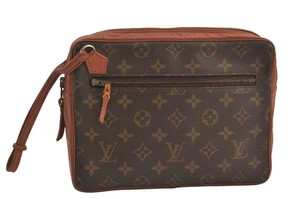 Authentic Louis Vuitton Monogram Pochette Sport Clutch Hand Bag Old Model 8703M - Picture 1 of 10