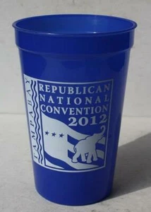 Tampa Bay Florida Republican National Convention 2012 Blue Plastic Drinking Cup - Picture 1 of 1